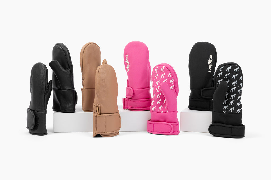 pink softshell mitten